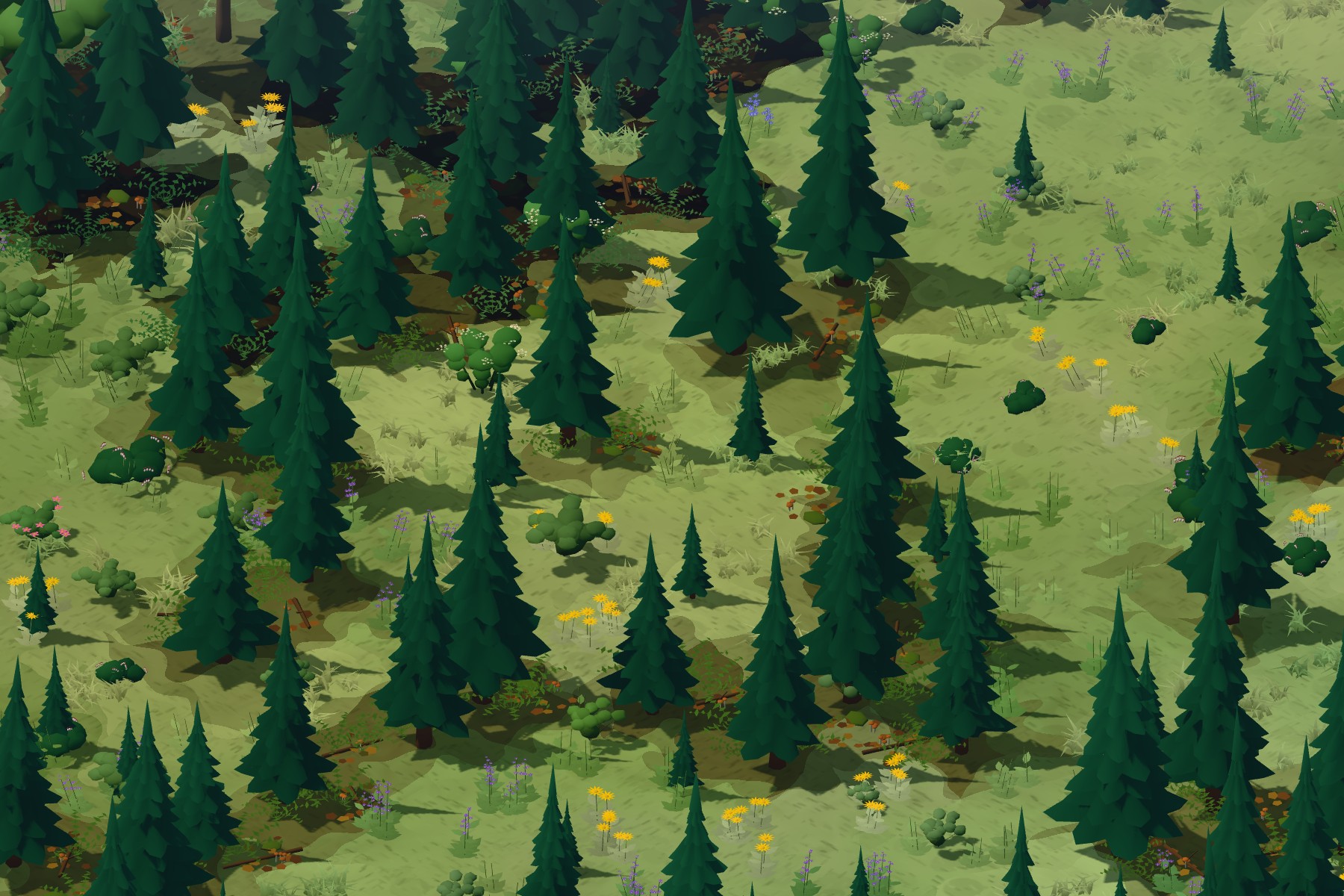 Vegetation in layers